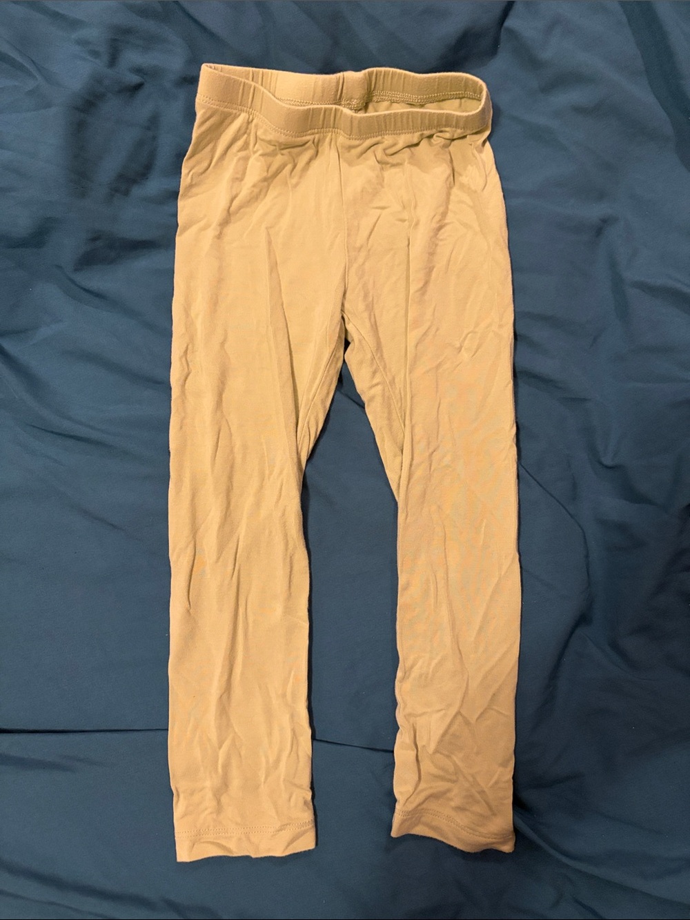 Kyte BABY Beige Kids Leggings - Neutral Everyday Bottoms
